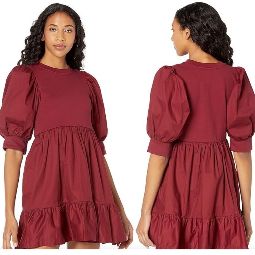 En Saison Gabriela Mini Dress (Burgundy)